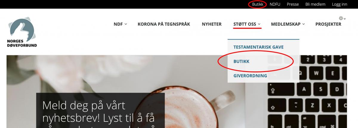 Skjermbilde doveforbundet.no forside