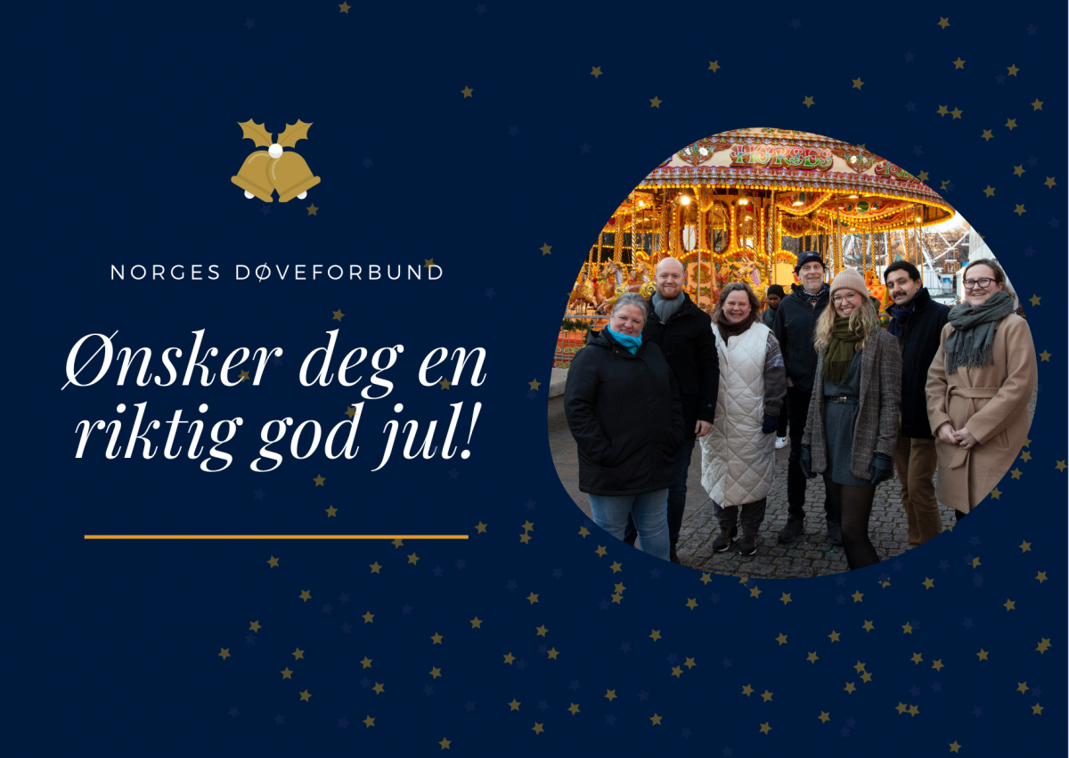 God jul. Et bilde av ansatte fra NDF. 